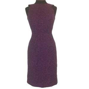Adrianna Papell Womens Sleeveless Purple Sheath Dress